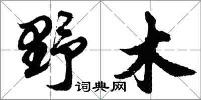 胡问遂野木行书怎么写