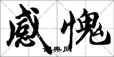 胡问遂感愧行书怎么写
