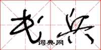 王冬龄民兵草书怎么写