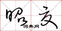 王冬龄昭夏草书怎么写