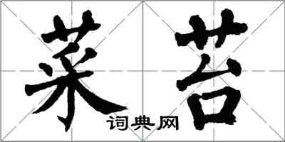 翁闿运菜苔楷书怎么写