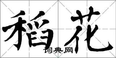 翁闿运稻花楷书怎么写
