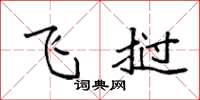袁强飞挝楷书怎么写