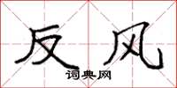 袁强反风楷书怎么写