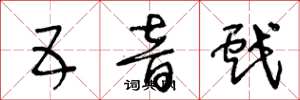 王冬龄五音戏草书怎么写