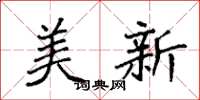 袁强美新楷书怎么写