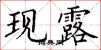 丁谦现露楷书怎么写