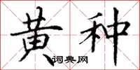丁谦黄种楷书怎么写