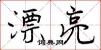 曾庆福漂亮行书怎么写