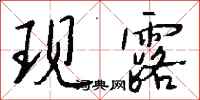 钱沛云现露行书怎么写
