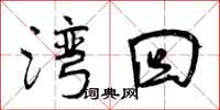 曾庆福湾回行书怎么写
