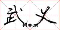 曾庆福武义行书怎么写