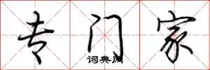 荆霄鹏专门家行书怎么写