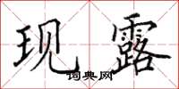 田英章现露楷书怎么写