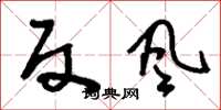 刘少英反风草书怎么写