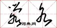 刘少英荥水草书怎么写