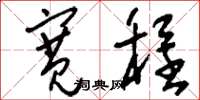 刘少英宽程草书怎么写