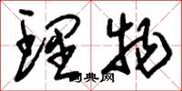 刘少英理物草书怎么写