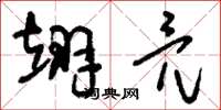 刘少英翊亮草书怎么写