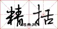 段相林精括行书怎么写