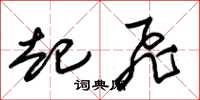 朱锡荣起飞草书怎么写