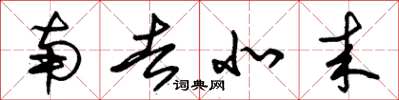 朱锡荣南去北来草书怎么写