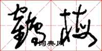 刘少英鹤梅草书怎么写