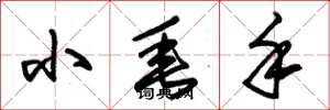 朱锡荣小垂手草书怎么写