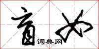 朱锡荣盲女草书怎么写