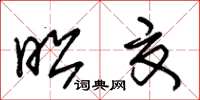 朱锡荣昭夏草书怎么写