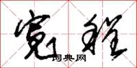 朱锡荣宽程草书怎么写