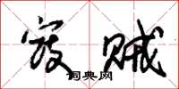 朱锡荣寇贼草书怎么写