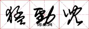 朱锡荣猛劲儿草书怎么写