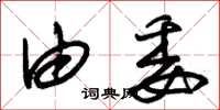朱锡荣由委草书怎么写