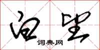 朱锡荣白望草书怎么写