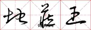 曾庆福地藏王草书怎么写