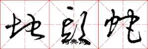 曾庆福地头蛇草书怎么写