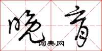 曾庆福晚育草书怎么写