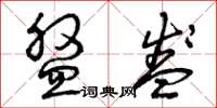 曾庆福盘盏草书怎么写