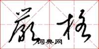 梁锦英严格草书怎么写