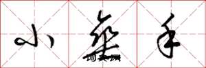 梁锦英小垂手草书怎么写