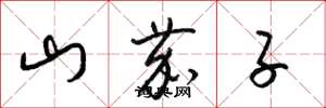 梁锦英山茄子草书怎么写
