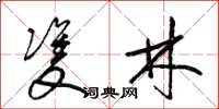 梁锦英双林草书怎么写