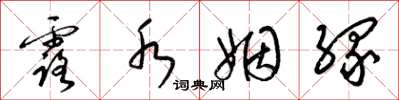梁锦英露水姻缘草书怎么写