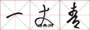 骆恒光一丈青草书怎么写