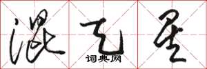 骆恒光混天星草书怎么写