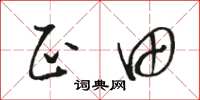骆恒光正田草书怎么写