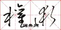 骆恒光权术草书怎么写
