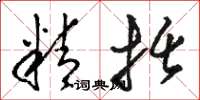 骆恒光精括草书怎么写