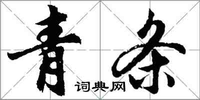 胡问遂青条行书怎么写